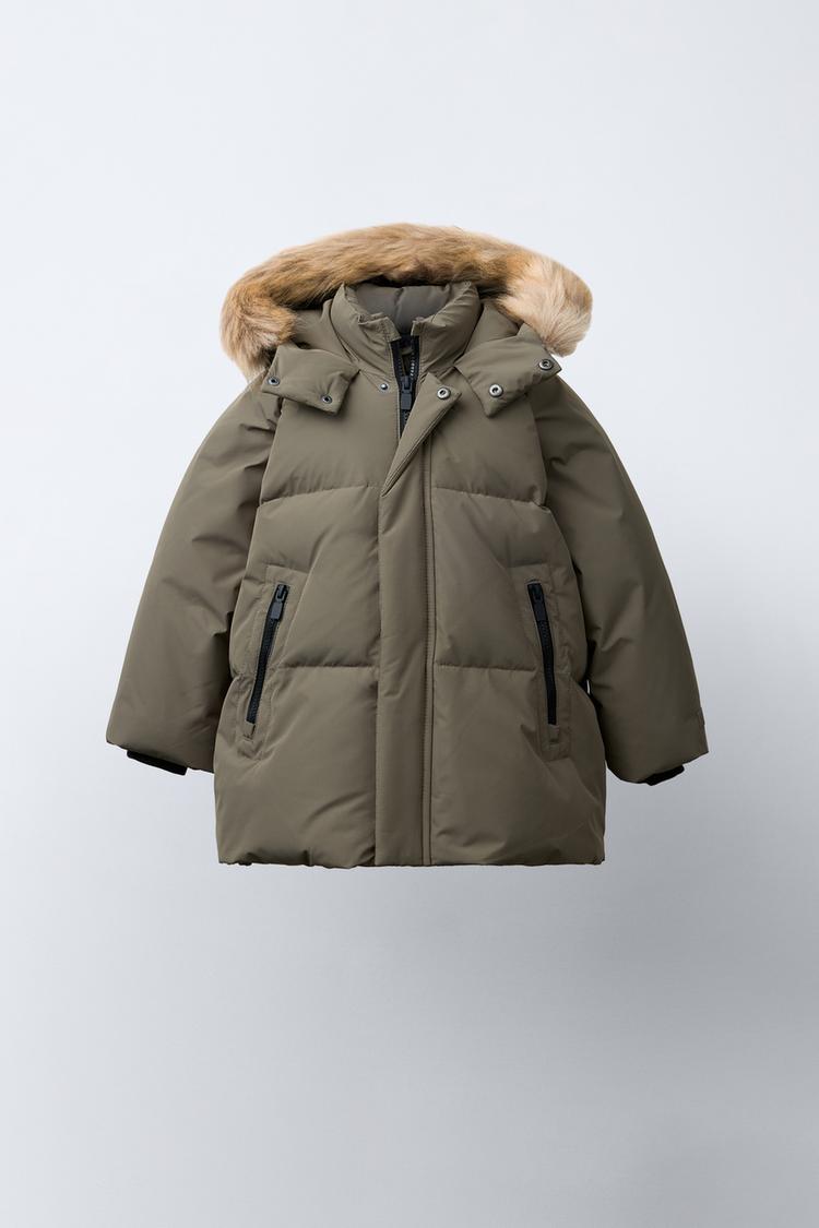 LONG DOWN COAT 50% FEATHER AND 50% DOWN WATER REPELLENT AND WIND RESISTANT - Zara product image
