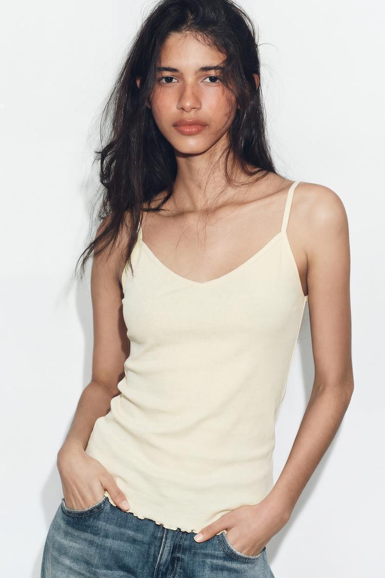 COTTON STRAP TOP - Zara product image