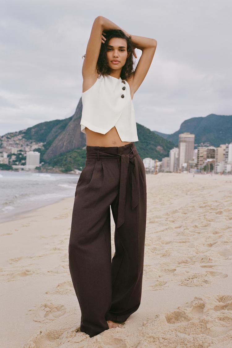 WIDE-LEG TROUSERS WITH BELT