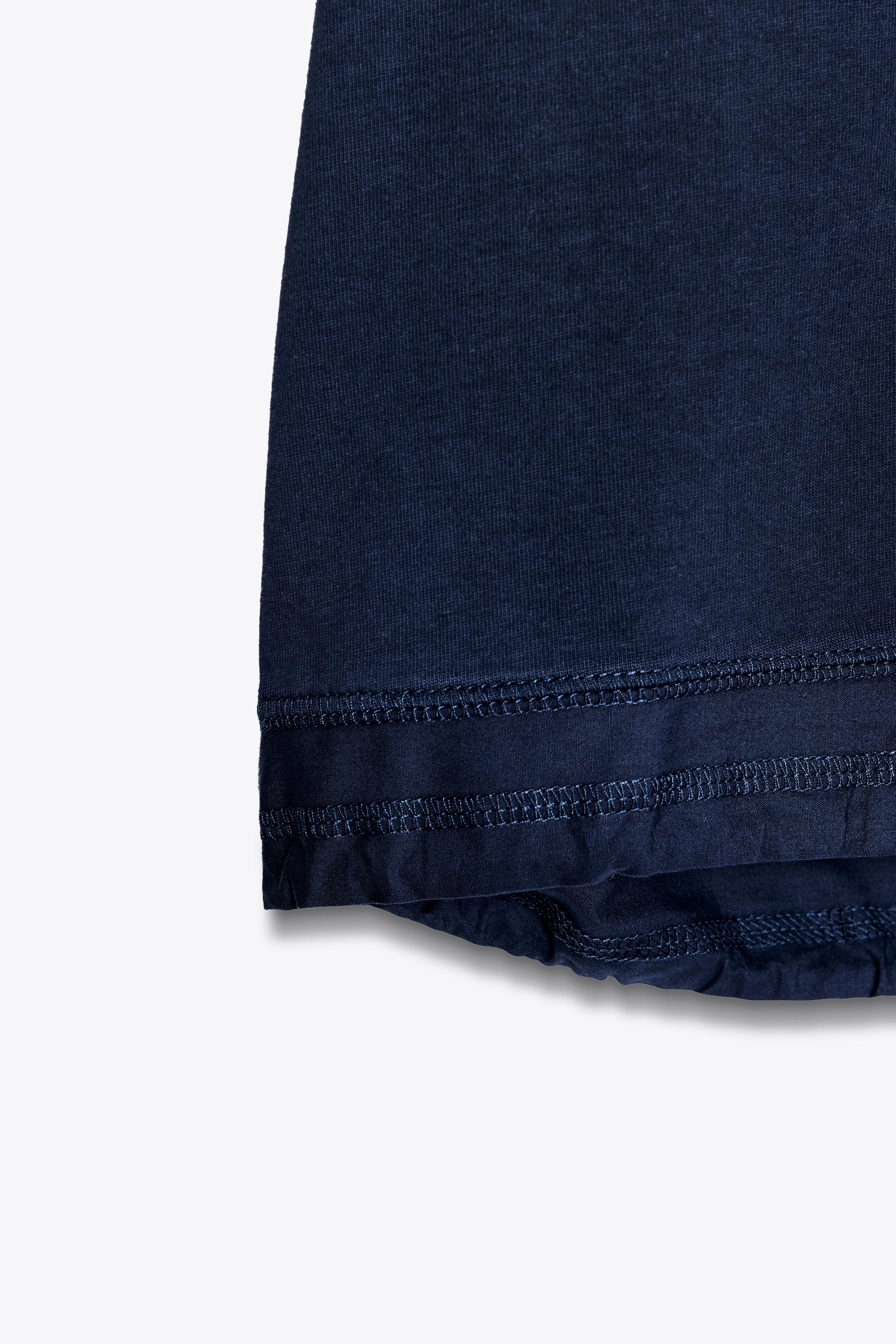 GATHERED COTTON T-SHIRT