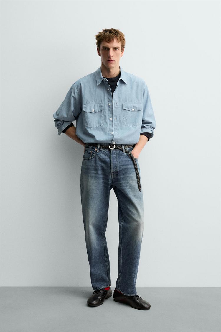 RELAXED STRAIGHT FIT JEANS AARON LEVINE X ZARA - Zara product image