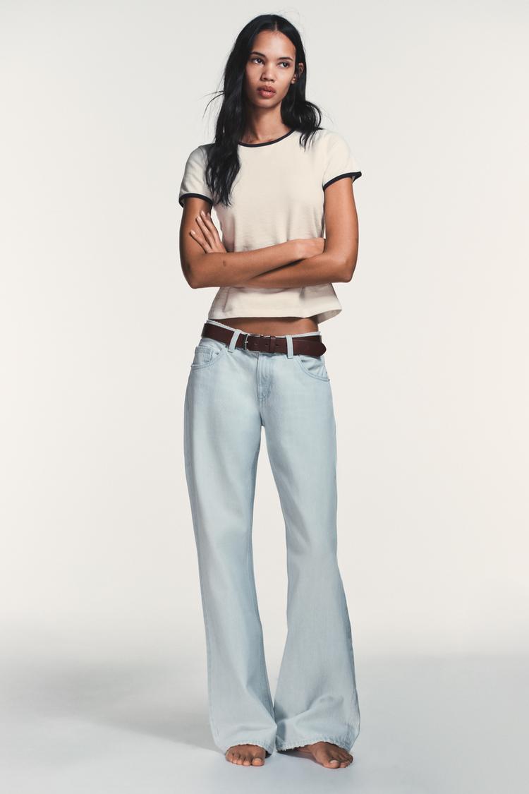 TRF WIDE LEG LOW RISE JEANS - Zara product image