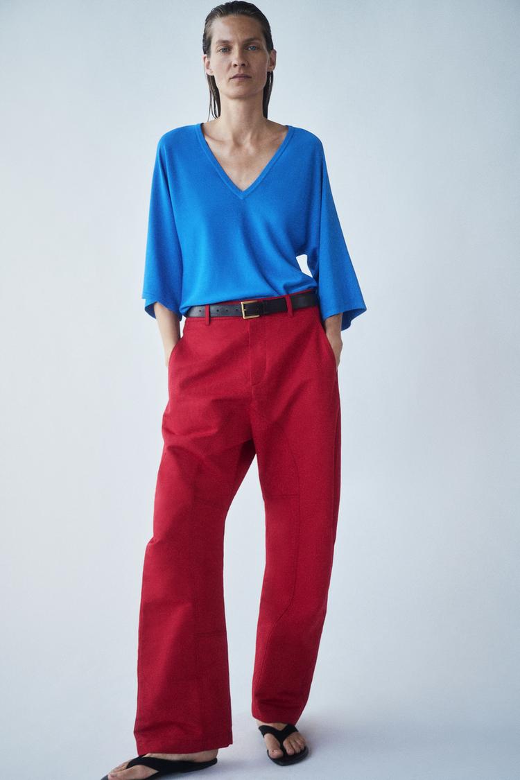 FLOWY V-NECK KNIT JUMPER - Zara product image