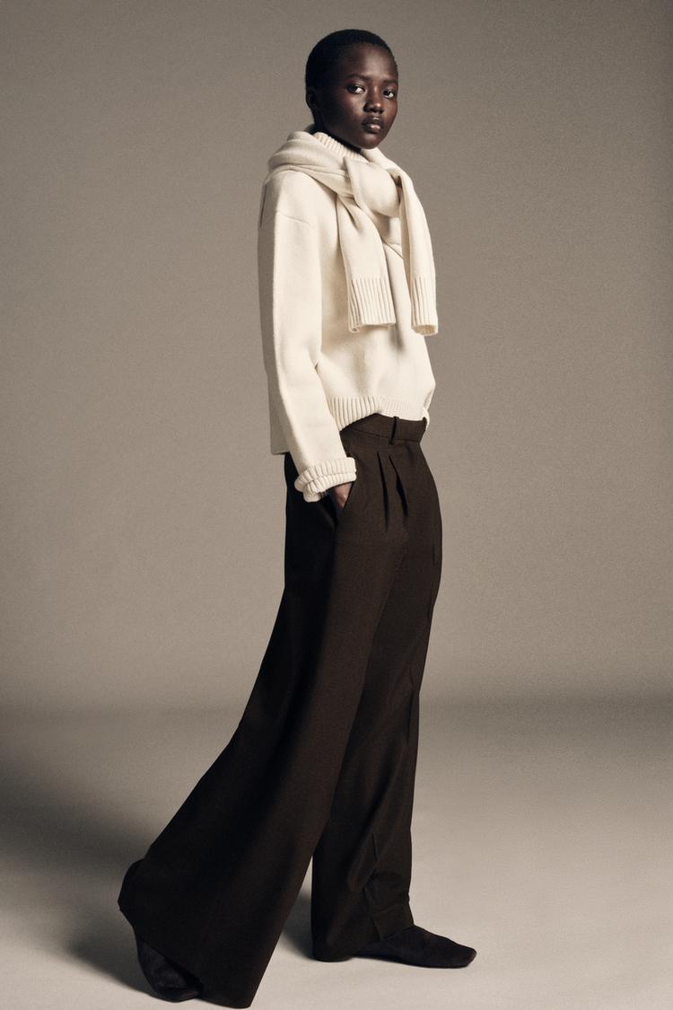 PLEATED WIDE LEG PANTS ZW COLLECTION - Zara product image