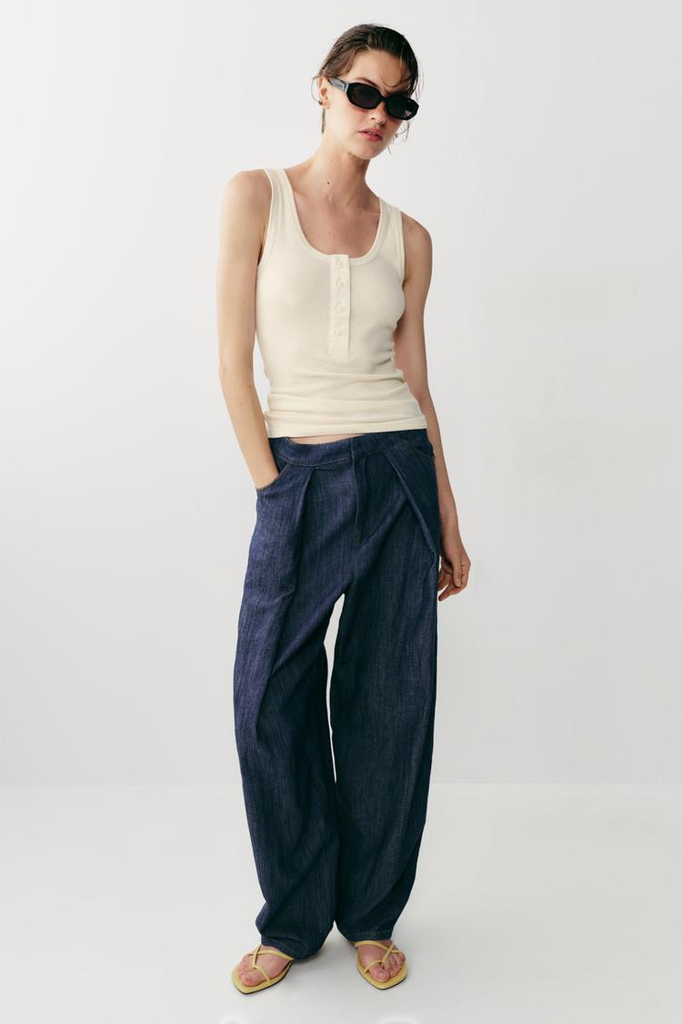 PLEATED LINEN PANTS - Zara product image