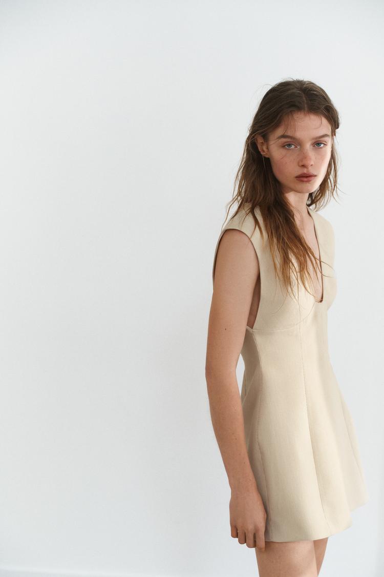 STRIPED SHORT DRESS - Zara product image