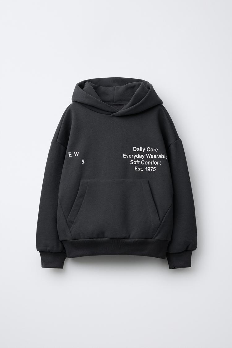 TEXT PRINT HOODIE - Zara product image