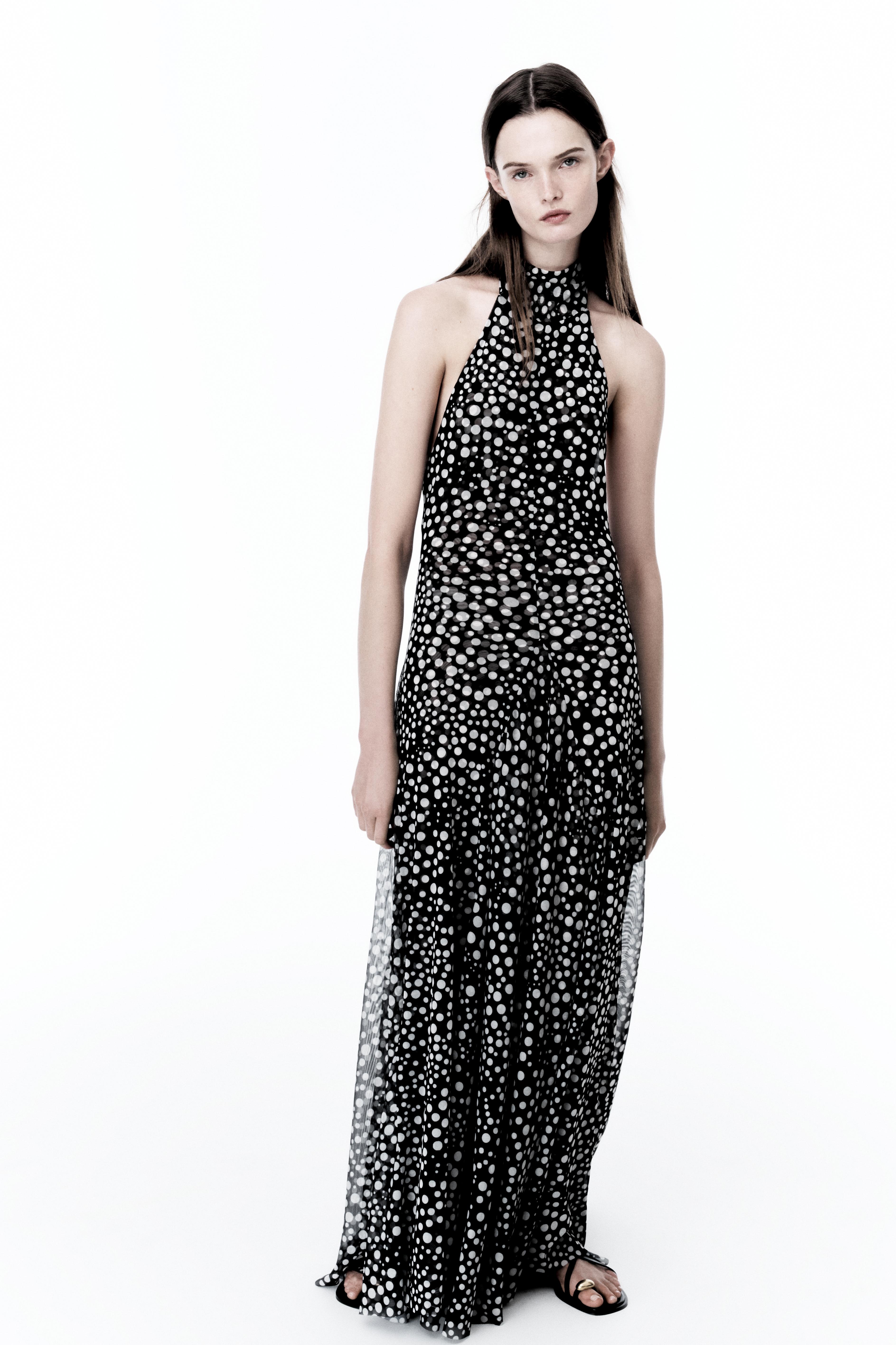 POLKA DOT HALTER DRESS