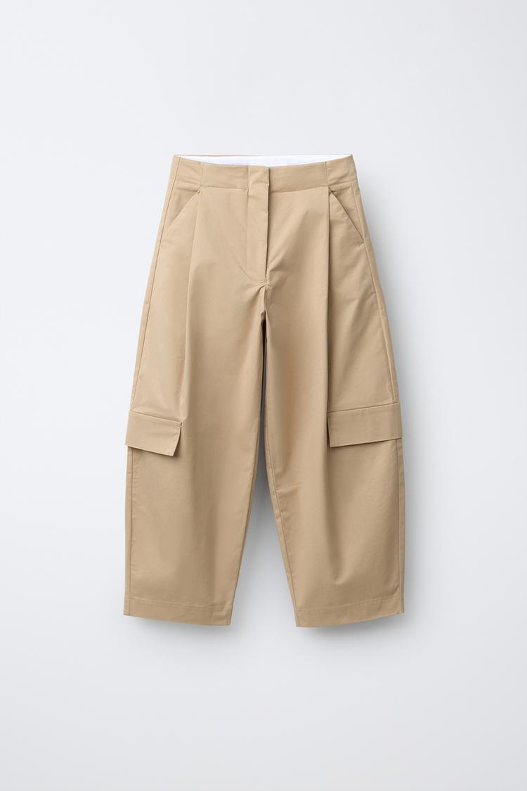 BUCKLED BARREL CARGO PANTS - Zara product image