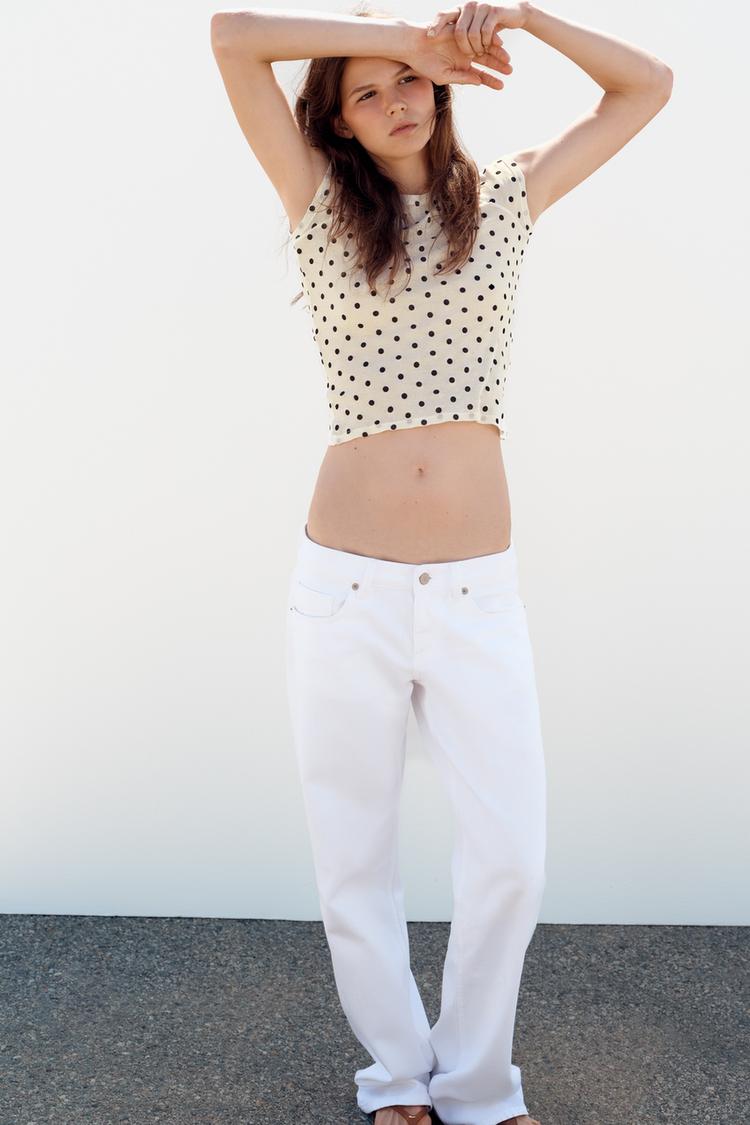 SUPIMA® POLKA DOT SHORT SLEEVE T-SHIRT - Zara product image