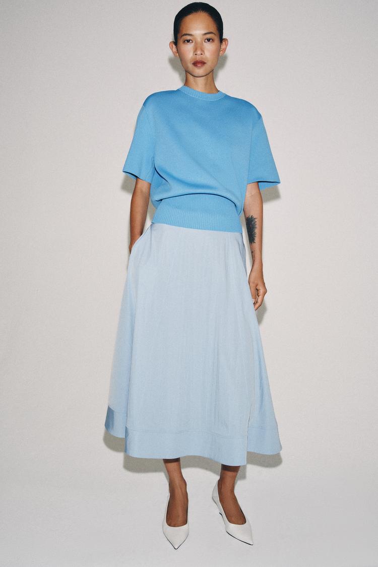 ZW COLLECTION CAPE MIDI SKIRT - Zara product image