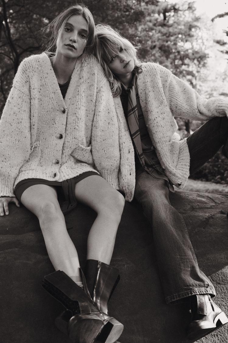 OVERSIZED KNIT PINCHITA CARDIGAN - Zara product image