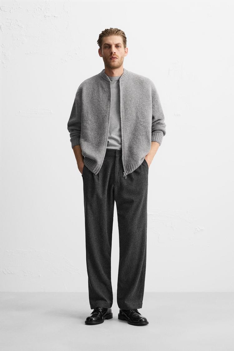 ZIPPERED KNIT JACKET