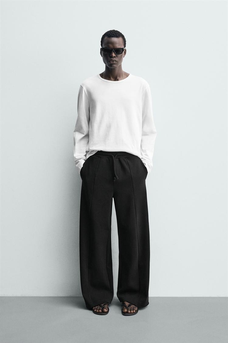 RELAXED FIT SEAMED JOGGING PANTS - Zara product image