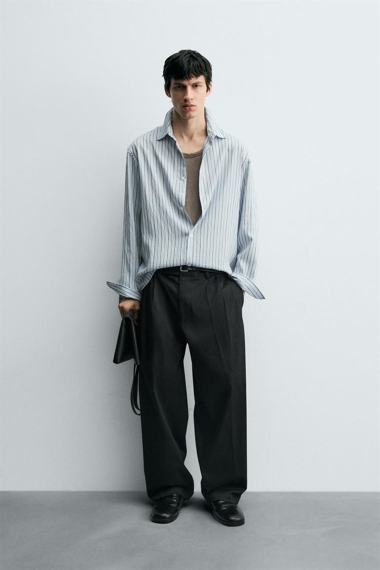 TEXTURED STRIPED SHIRT