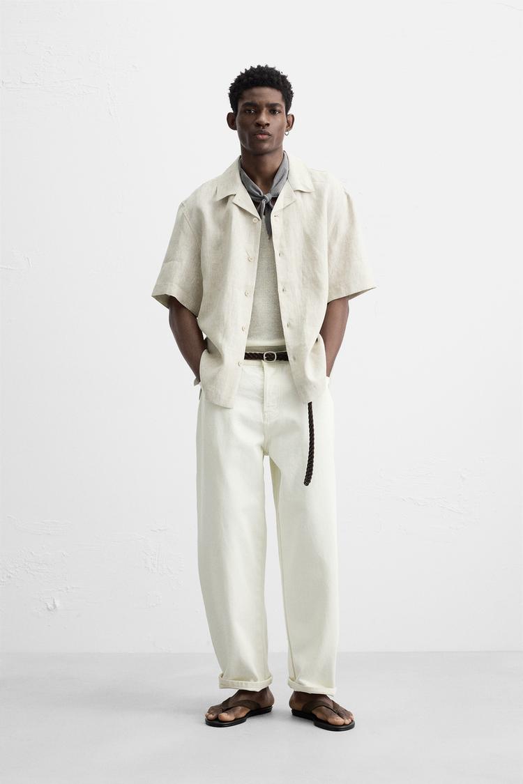 RELAXED FIT LINEN SHIRT - Zara product image
