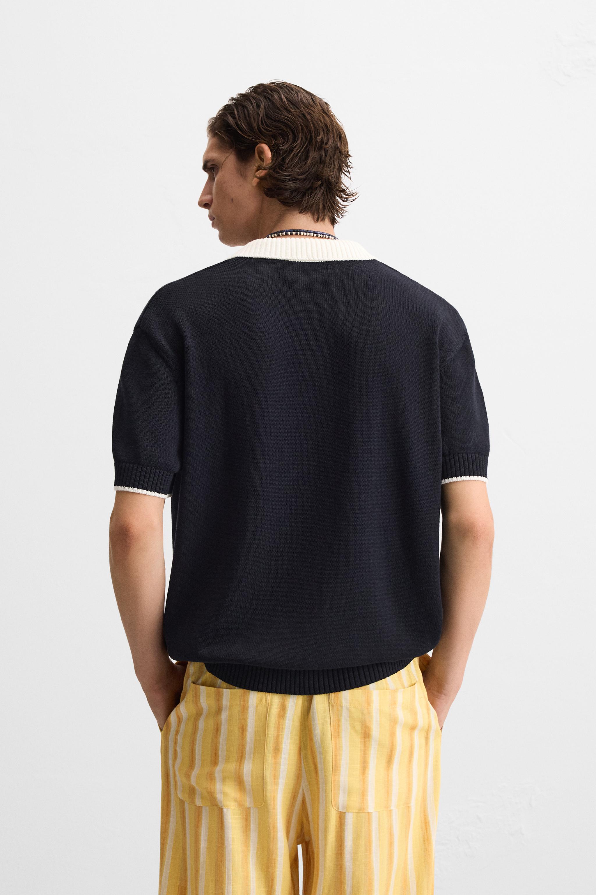 POLO EN MAILLE CONTRASTÉE