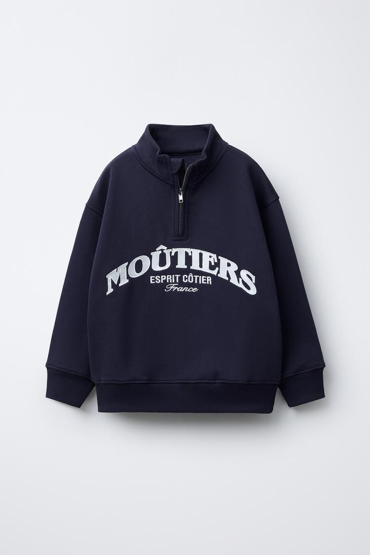 EMBROIDERED TEXT SWEATSHIRT