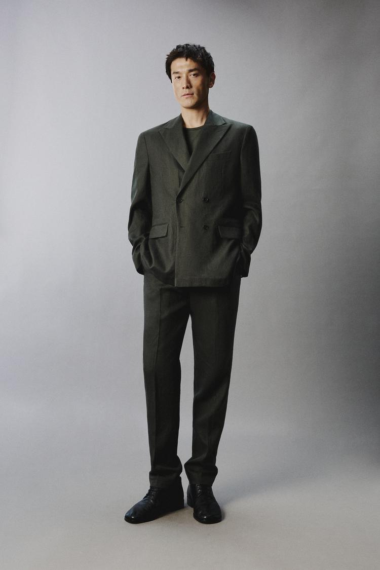 100% LINEN SUIT PANTS - Zara product image
