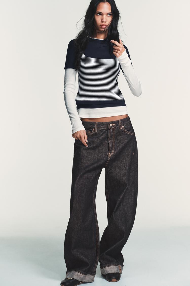 TRIPLE STRIPE EFFECT T-SHIRT - Zara product image