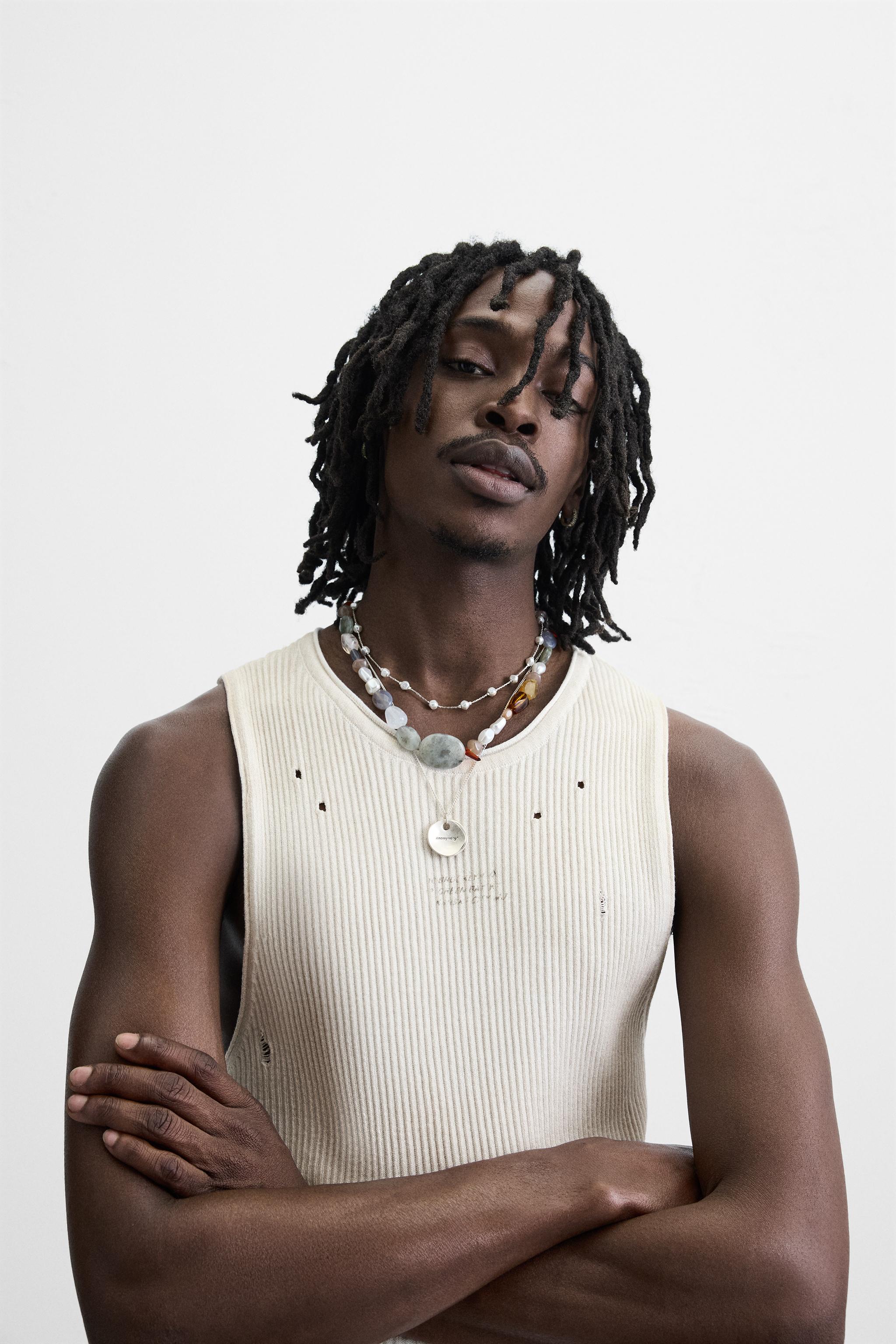 SPRAY PRINT KNIT T-SHIRT