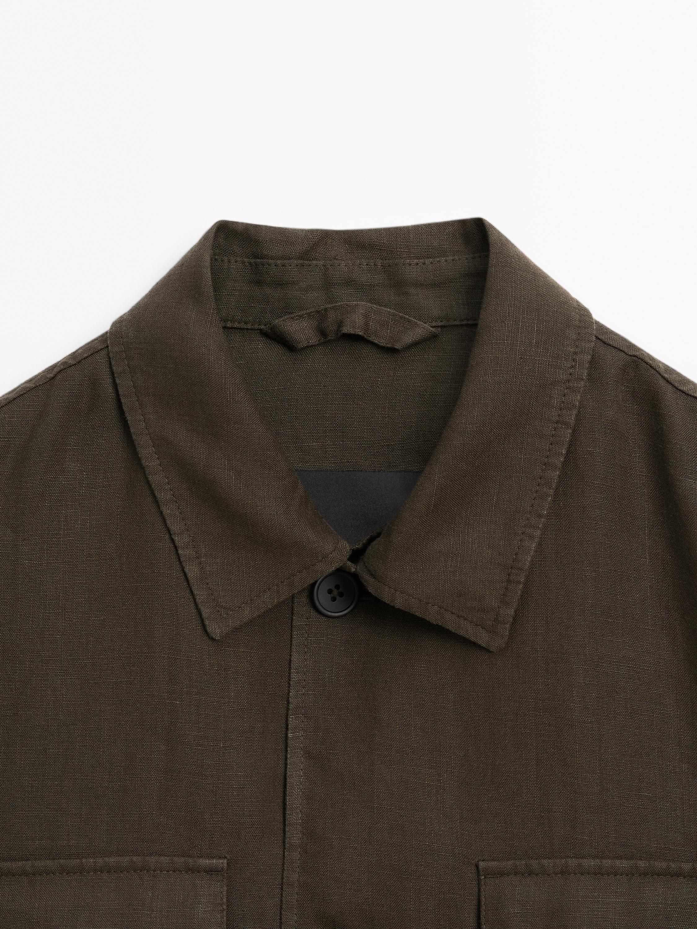100% linen jacket with pockets