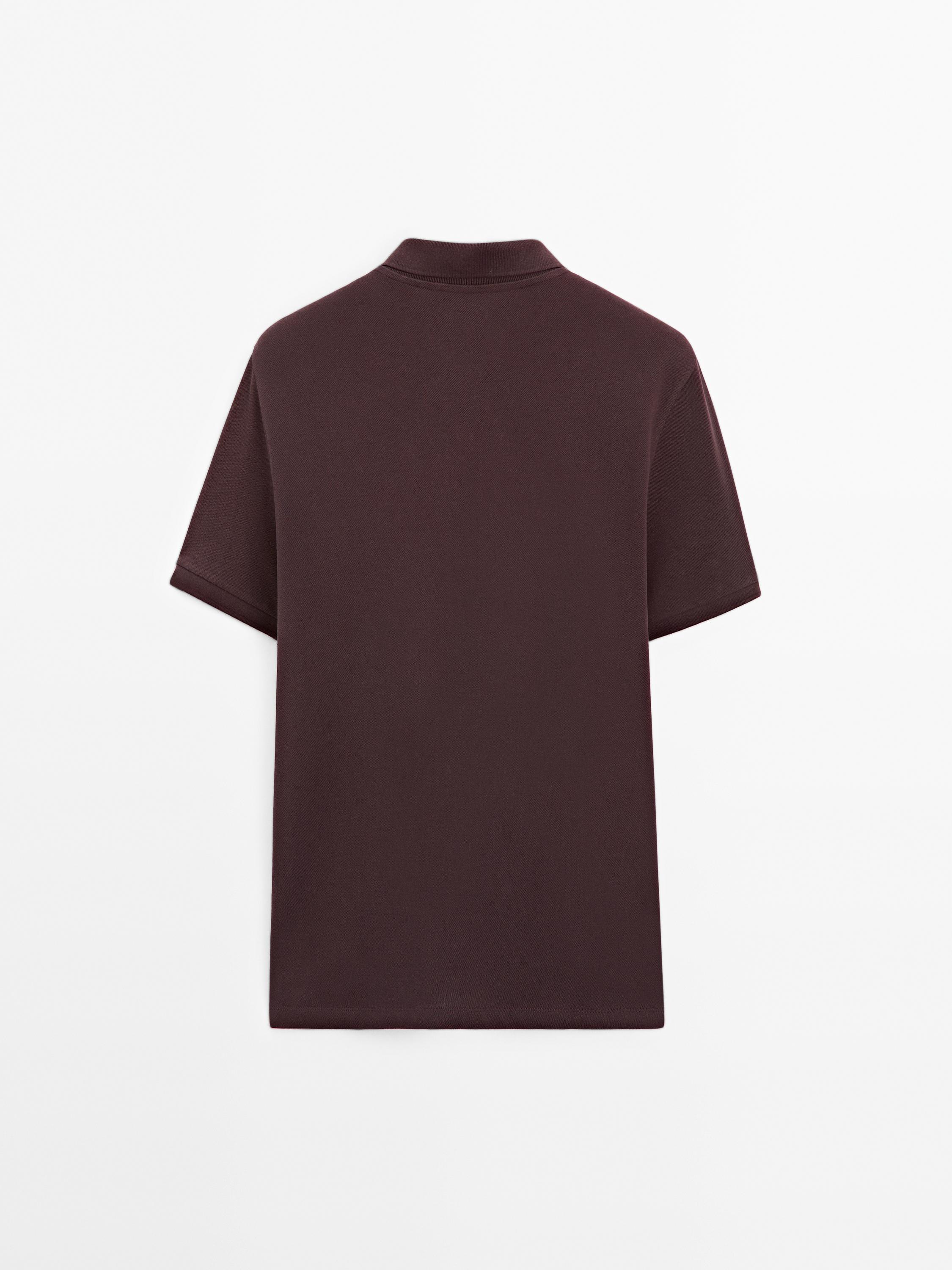 Polo micro-texture en piqué de coton