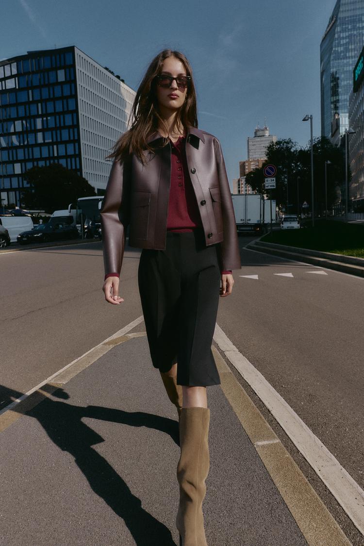 HIGH-WAISTED LONG SHORTS - Zara product image