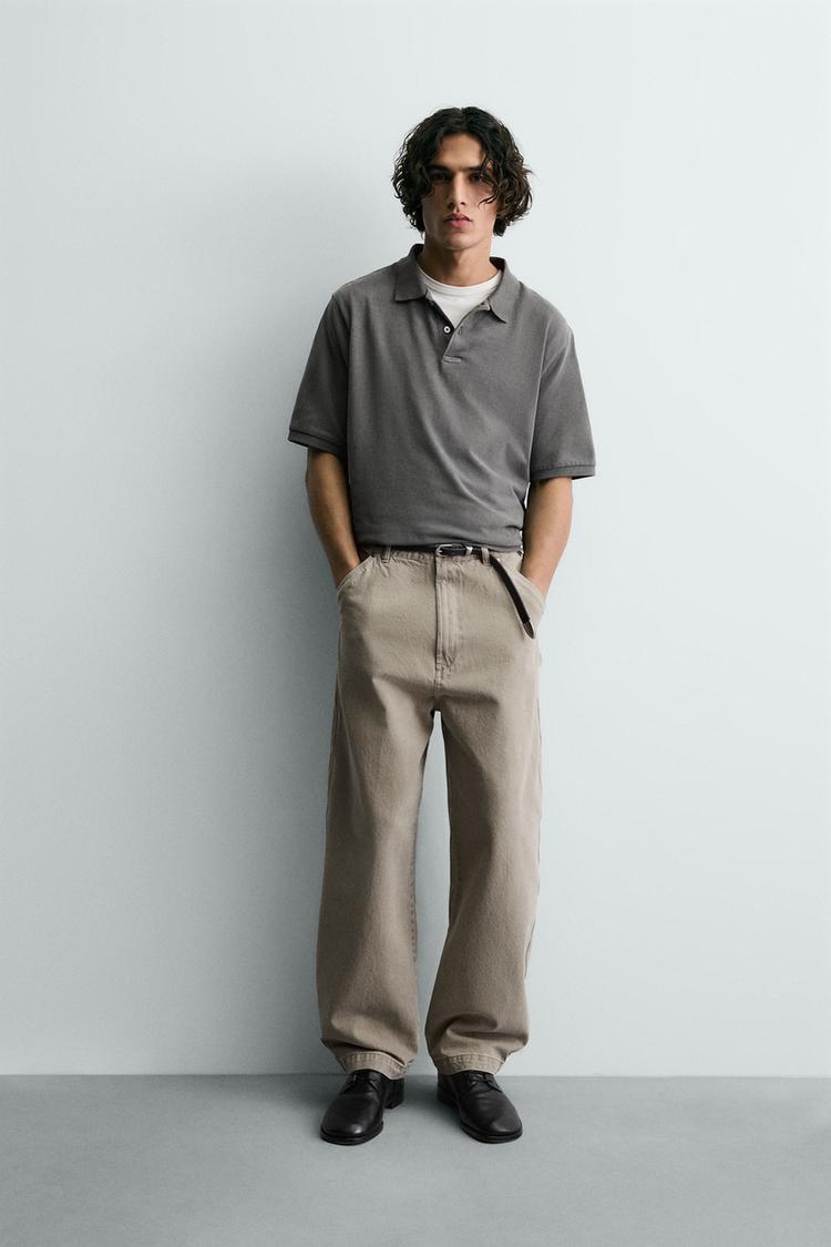 WASHED BALLOON FIT PANTS - Zara product image