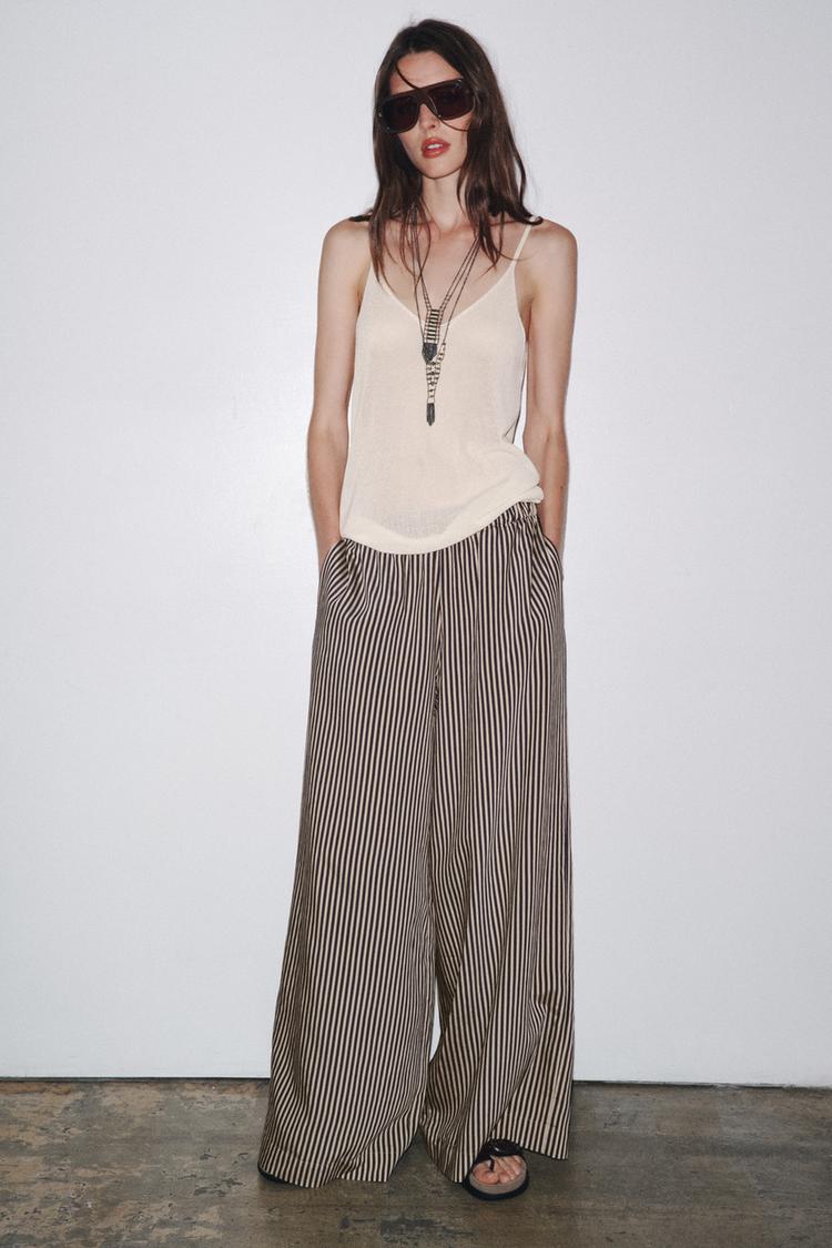 ZW COLLECTION STRIPED FLOWY PANTS - Zara product image
