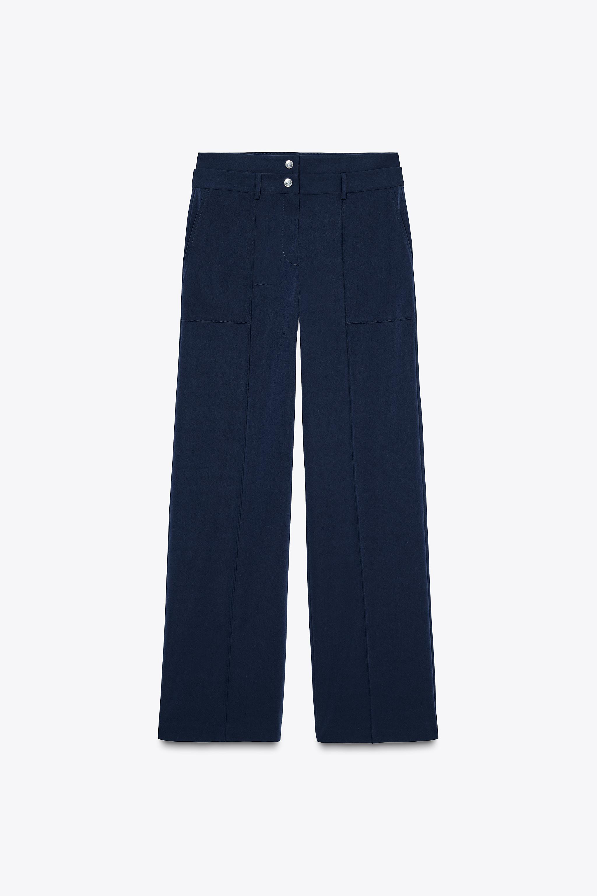 PANTALON LARGE À TAILLE DOUBLE