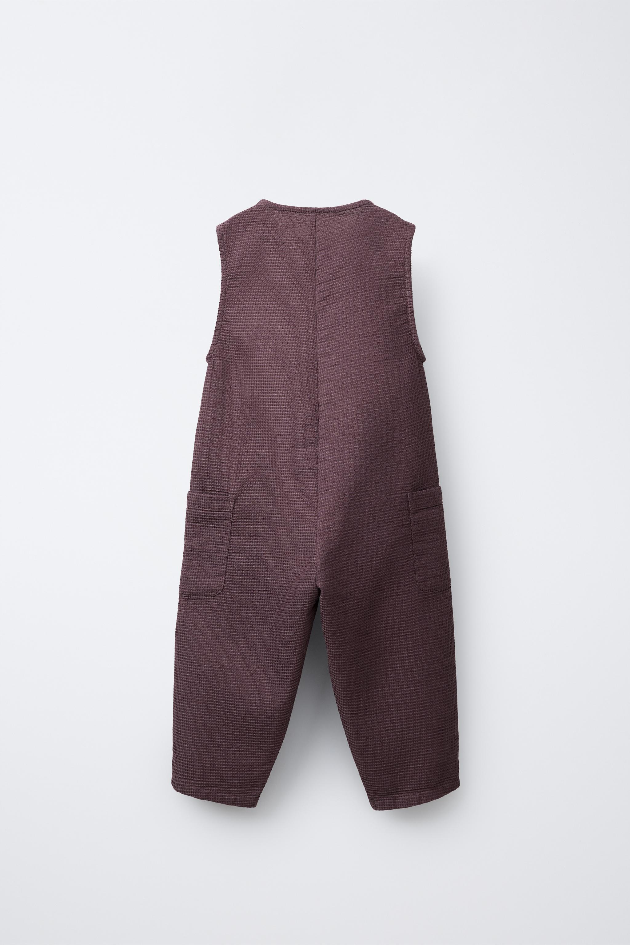WAFFLE KNIT LONG JUMPSUIT