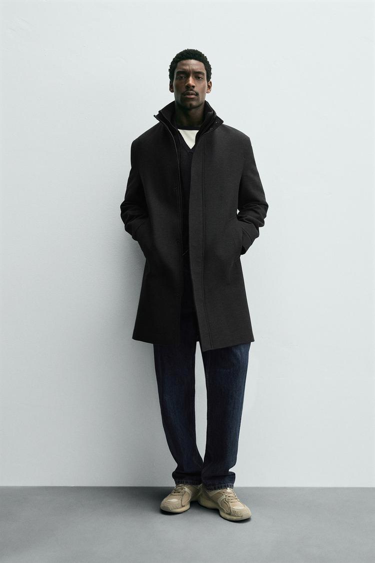 REMOVABLE COLLAR COAT - Zara product image