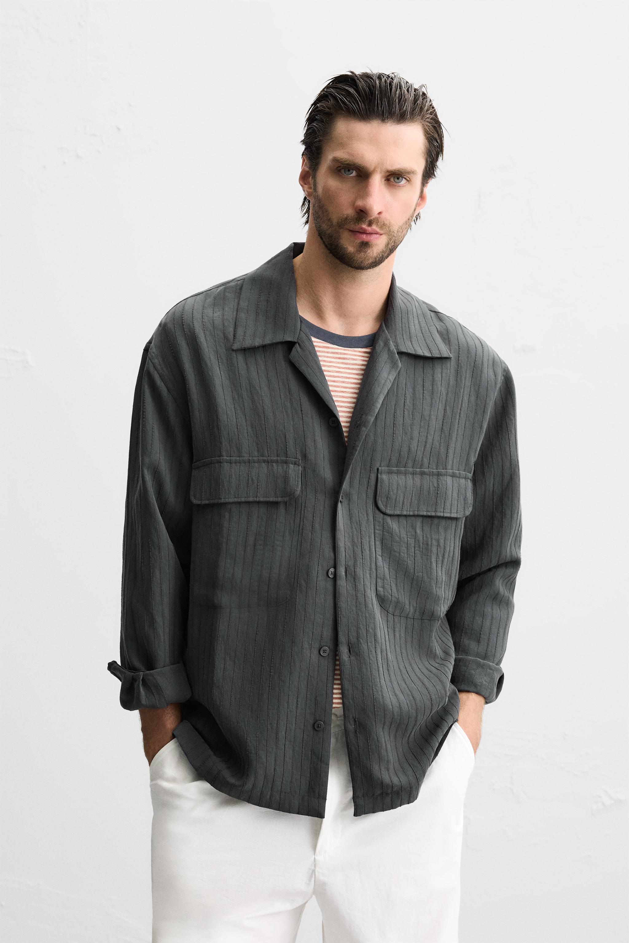 STRIPED FLOWY SHIRT