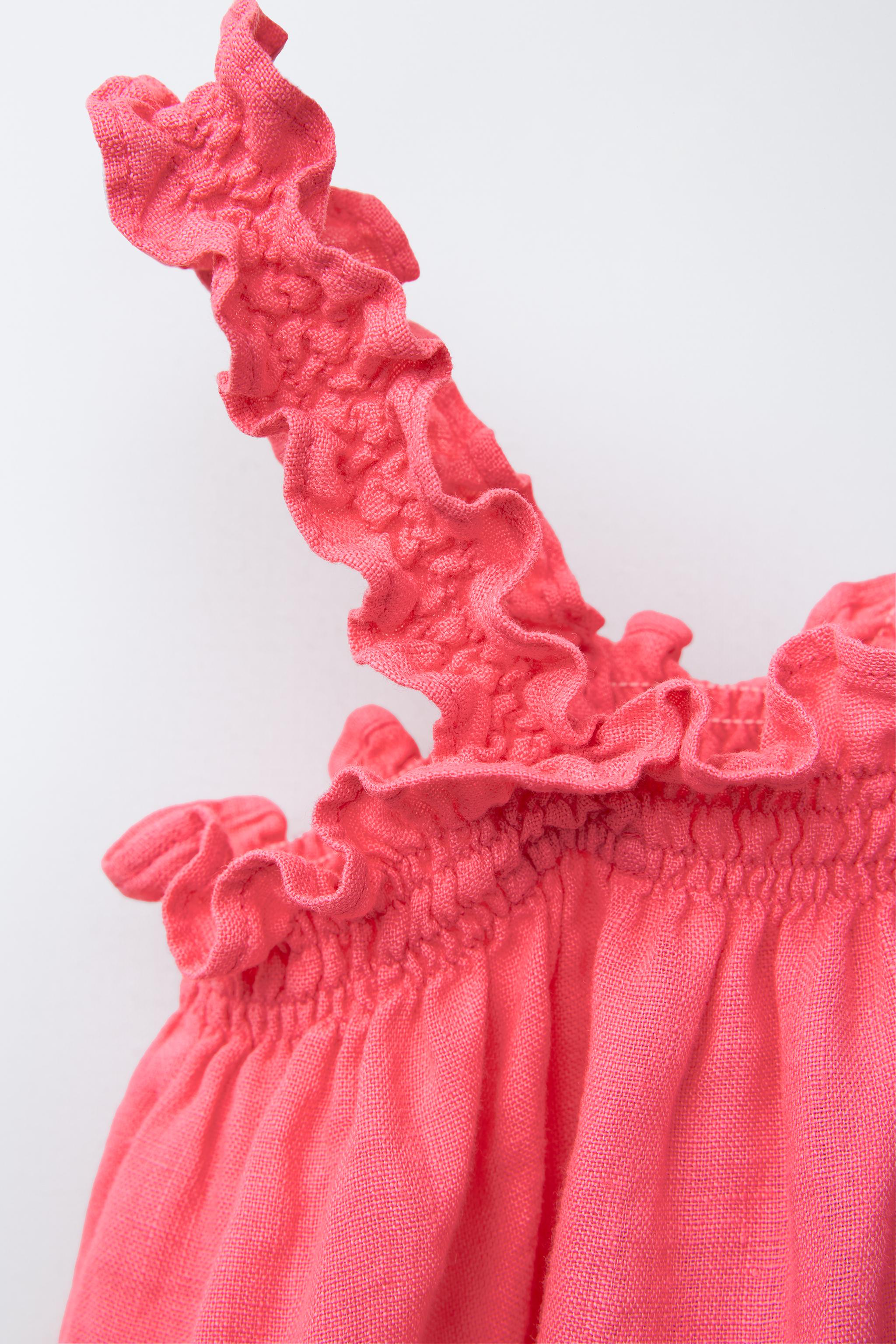100% LINEN RUFFLED TOP