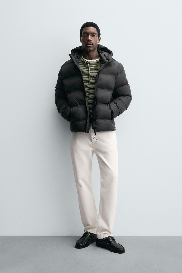 WATER REPELLENT HOODIE PUFFER JACKET - Zara product image