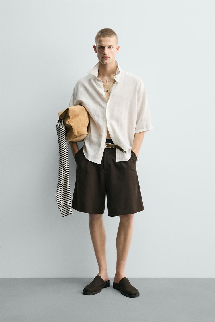 100% LINEN BOXY FIT SHIRT - Zara product image