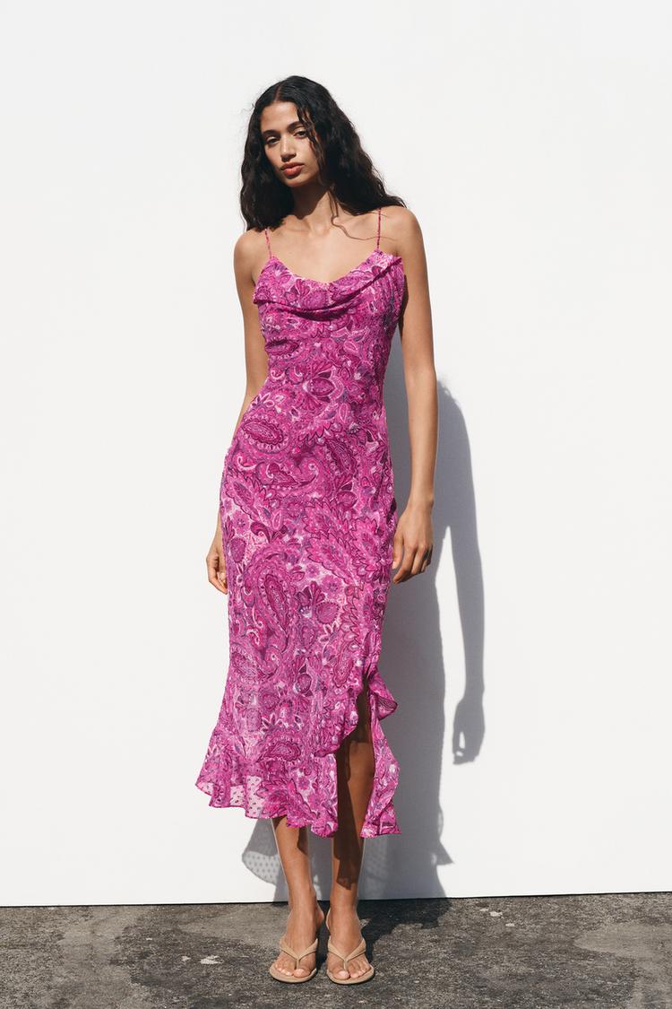 PRINTED MIDI DRESS