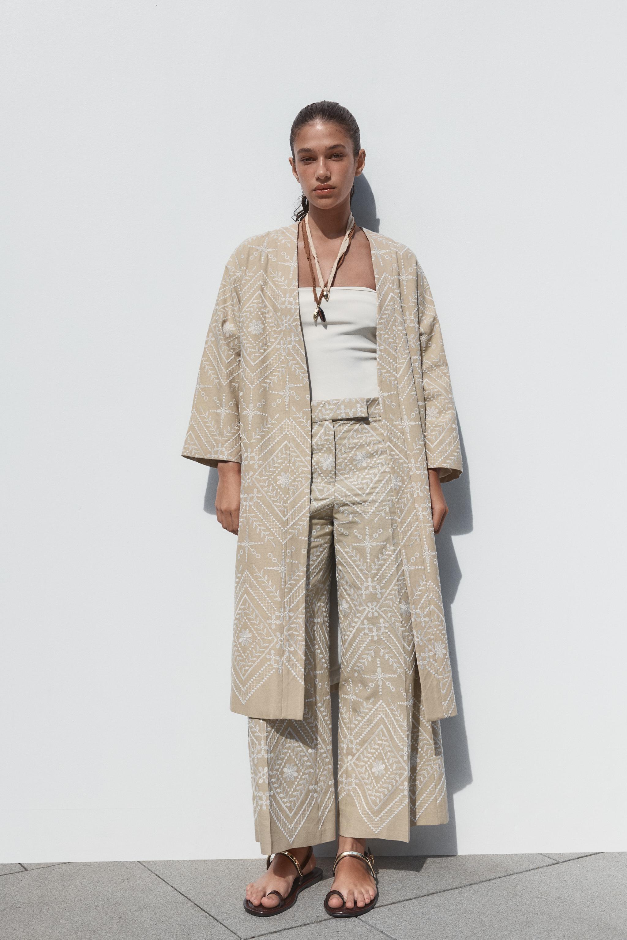 EMBROIDERED KIMONO BLAZER