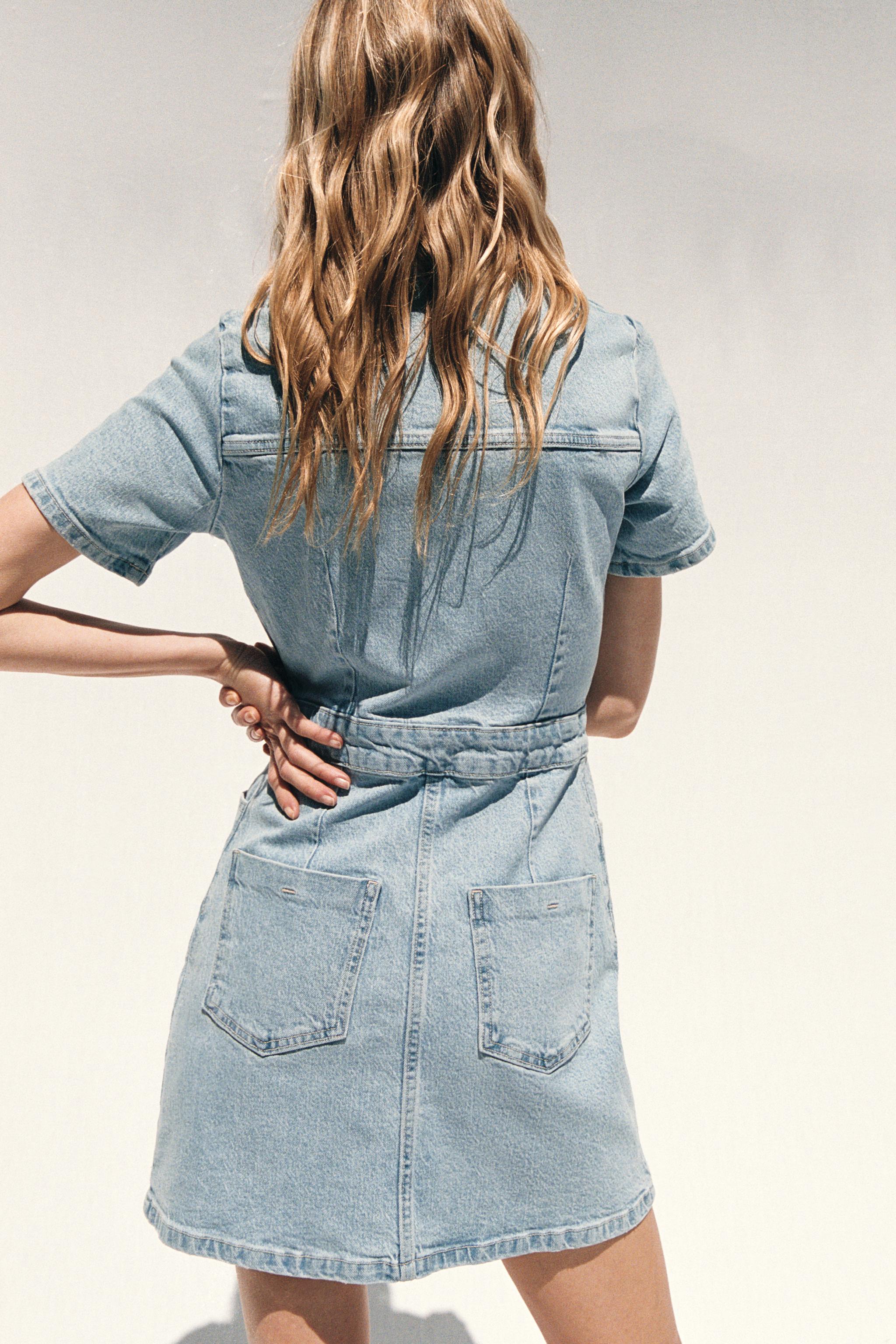 Z1975 MINI DENIM SHORT SLEEVE DRESS
