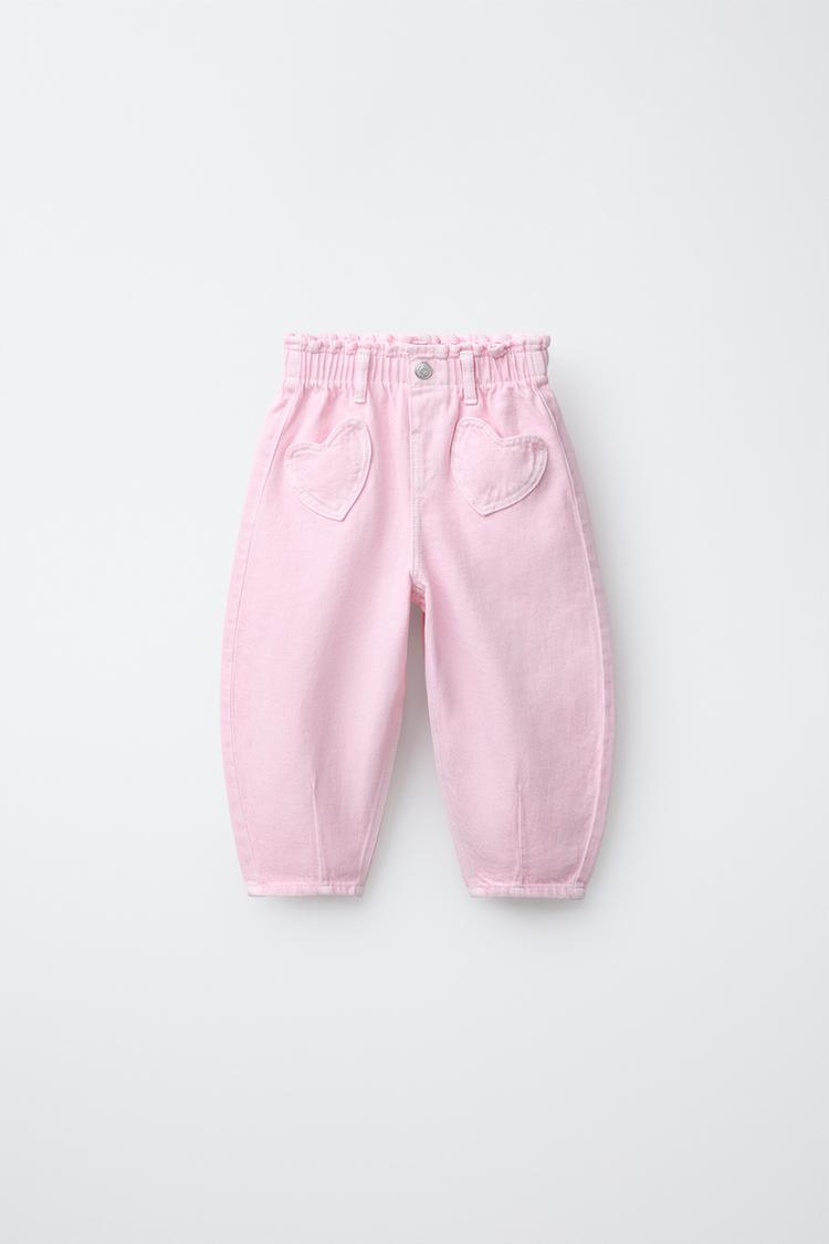 TWILL BAGGY PANTS WITH HEART POCKETS - Zara product image