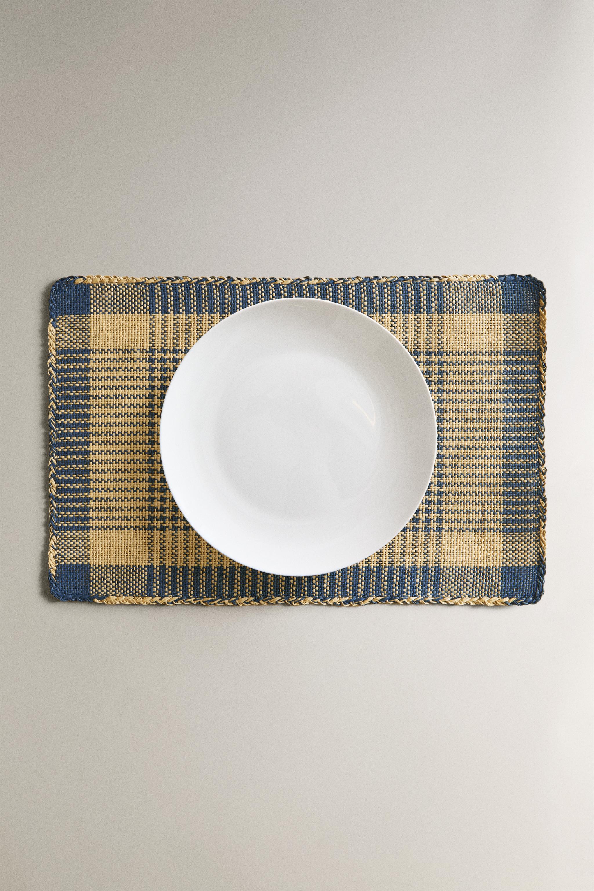 SET DE TABLE PAPIER CARREAUX