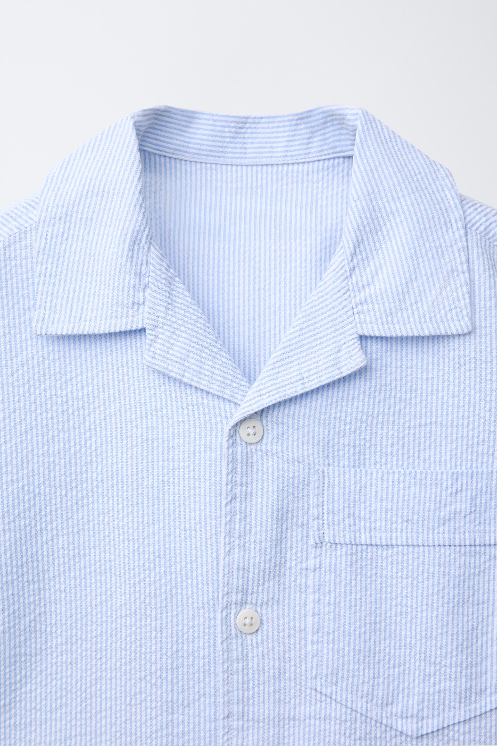 CHEMISE RAYURES SEERSUCKER