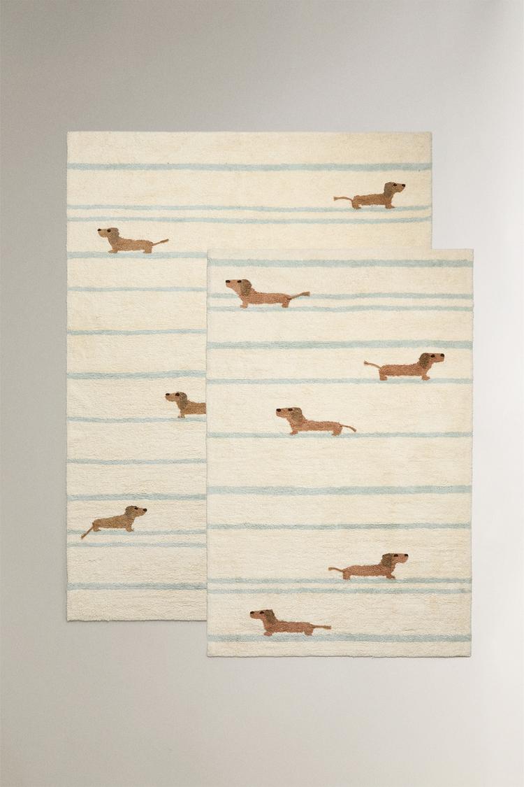 KIDS COTTON DOGS AREA RUG - Zara product image