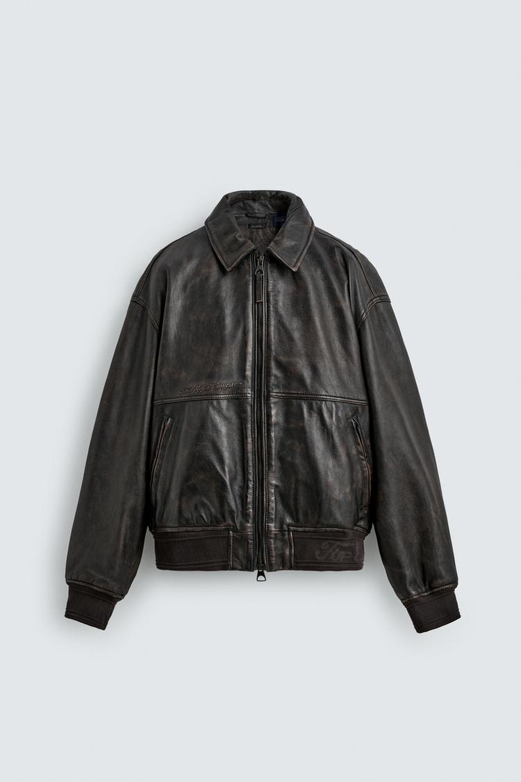 FORD © LEATHER BOMBER JACKET - Zara product image
