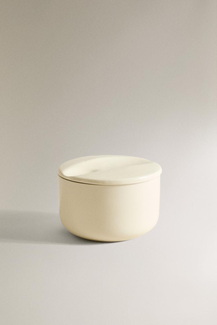 STONEWARE MASK JAR