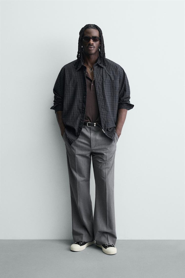 RELAXED FIT PLAID SHIRT - Zara product image