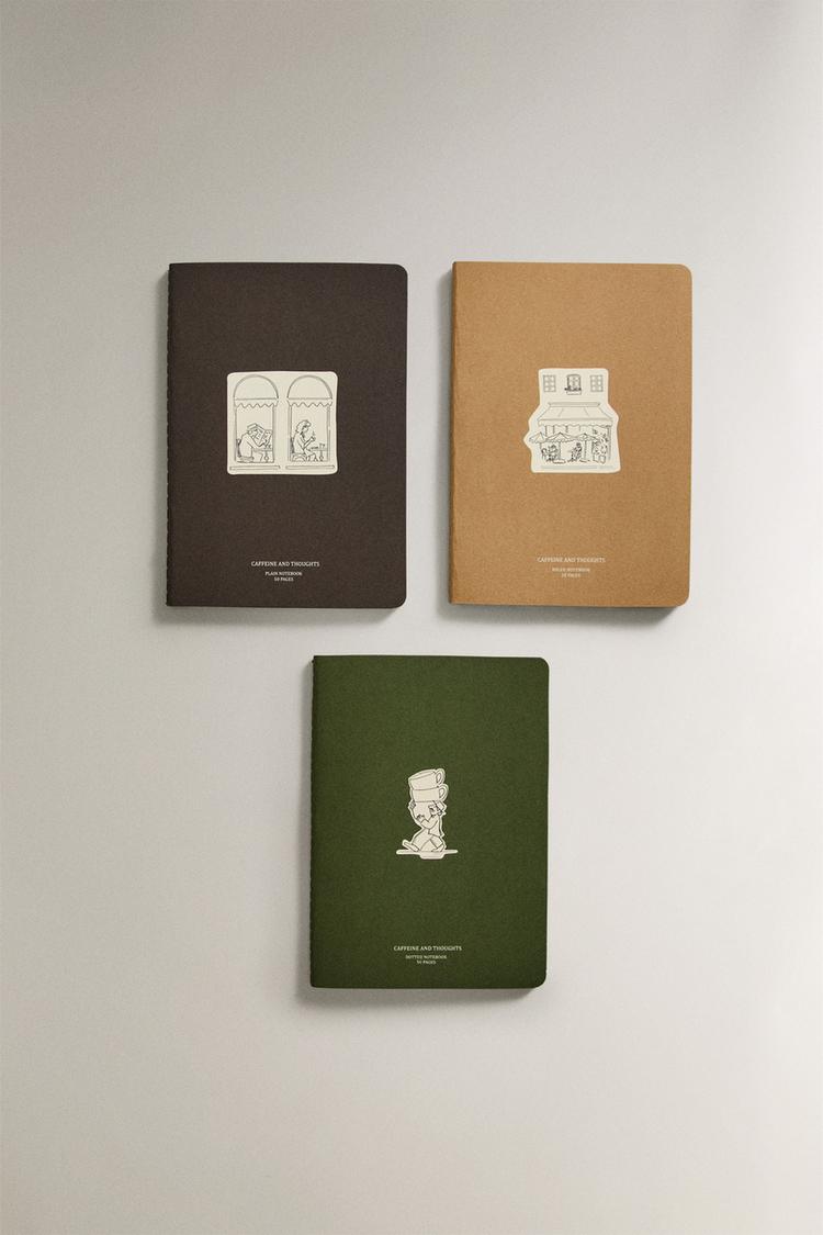 COFFEE NOTEBOOK PACK (PACK OF 3) - Zara product image