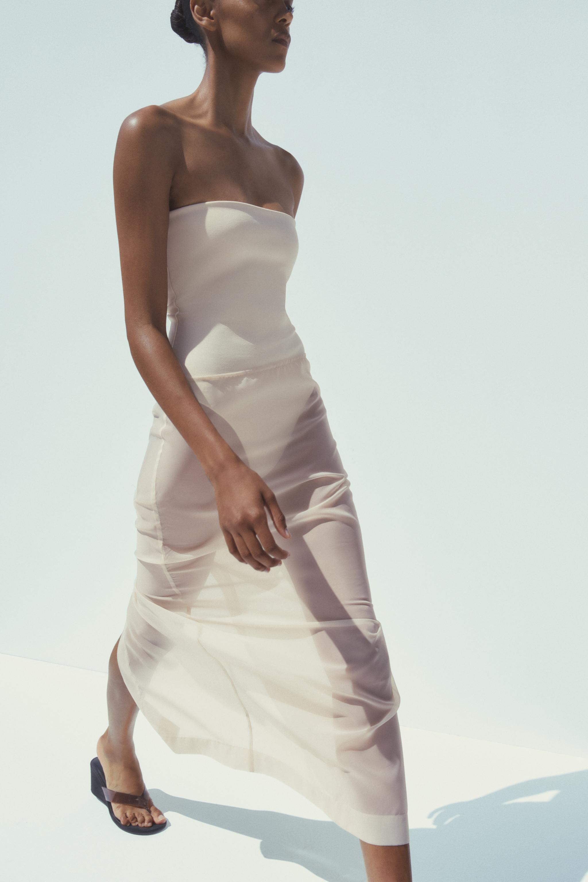 ORGANZA MIDI SKIRT