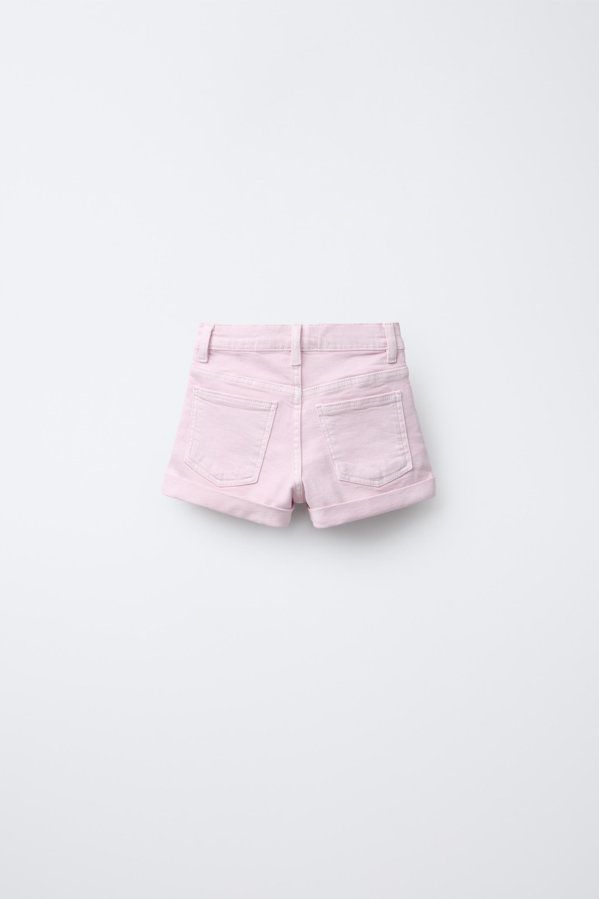 STUDDED DENIM BERMUDA SHORTS